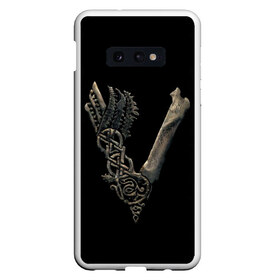 Чехол для Samsung S10E с принтом Vikings (bones logo) в Санкт-Петербурге, Силикон | Область печати: задняя сторона чехла, без боковых панелей | bones | good | skull | viking | vikings | бог | викинг | викинги | кости | скандинавы | череп | язычник