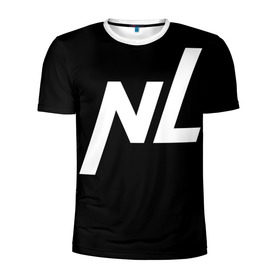 Мужская футболка 3D спортивная с принтом NL logo в Санкт-Петербурге, 100% полиэстер с улучшенными характеристиками | приталенный силуэт, круглая горловина, широкие плечи, сужается к линии бедра | nl | нл | супергерои