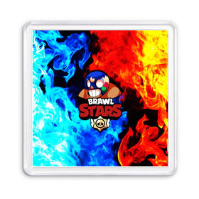 Магнит 55*55 с принтом Brawl Stars El Primo в Санкт-Петербурге, Пластик | Размер: 65*65 мм; Размер печати: 55*55 мм | bibi | brawl stars | brock | bull | crow | dinomike | el primo | leon | mobile game | nita | poko | ricochet | stars | tara | бравл старс | ворон | леон | мобильные игры