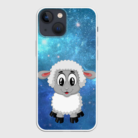 Чехол для iPhone 13 mini с принтом Овечка в Санкт-Петербурге,  |  | детство | животные | забавный | копыта | кудряшки | лес | мохнатый | овечка | овца | пастбище | поле | уши | шерсть