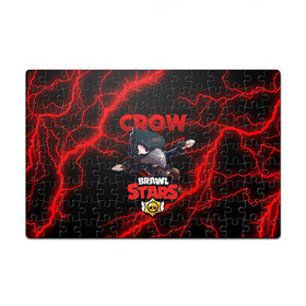 Головоломка Пазл магнитный 126 элементов с принтом  BRAWL STARS CROW | БРАВЛ СТАРС ЛЕОН в Санкт-Петербурге, полимерный материал с магнитным слоем | 126 деталей, размер изделия —  180*270 мм | brawl stars | crow | leon | leon shark | sally leon | shark | stars | акула | берли | ворон | леон | леон акула | спайк | эль примо