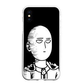 Чехол для iPhone XS Max матовый с принтом ONE-PUNCH MAN в Санкт-Петербурге, Силикон | Область печати: задняя сторона чехла, без боковых панелей | one punch man | onepunchman | oppai | saitama | ван панч мен | ванпанчмен | макото миядзаки | сайтама | человек один удар