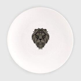 Тарелка с принтом Metallized Lion в Санкт-Петербурге, фарфор | диаметр - 210 мм
диаметр для нанесения принта - 120 мм | голова льва | знак зодиака лев | знак льва | зодиак лев | лев | лев гороскоп | львиный | львиный портрет