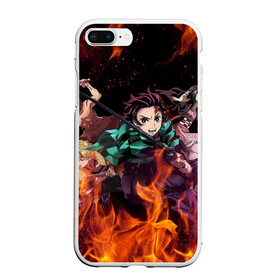 Чехол для iPhone 7Plus/8 Plus матовый с принтом KIMETSU NO YAIBA в Санкт-Петербурге, Силикон | Область печати: задняя сторона чехла, без боковых панелей | demon slayer | demon slayer: kimetsu no yaiba | kimetsu | kimetsu no yaiba | nezuko | slayer | tanjiro | клинок рассекающий демонов | незуко | танджиро | шинобу кочо