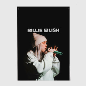 Постер с принтом BILLIE EILISH в Санкт-Петербурге, 100% бумага
 | бумага, плотность 150 мг. Матовая, но за счет высокого коэффициента гладкости имеет небольшой блеск и дает на свету блики, но в отличии от глянцевой бумаги не покрыта лаком | ayelish | bad guy | bellyache | bilie eilish | bilie elish | billie | billie eilish | eilish | electronic | elish | music | били айлиш | билли айлиш | эйлиш | элиш