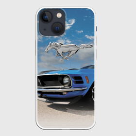 Чехол для iPhone 13 mini с принтом Mustang в Санкт-Петербурге,  |  | car | hoofs | horse | jump | mane | motorsport | mustang | power | race | sky | tail | usa | автомобиль | автоспорт | гонка | грива | копыта | лошадь | мощь | мустанг | небо | облака | скачка | сша | хвост