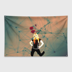 Флаг-баннер с принтом Avril Lavigne в Санкт-Петербурге, 100% полиэстер | размер 67 х 109 см, плотность ткани — 95 г/м2; по краям флага есть четыре люверса для крепления | avril lavigne | аврил лавин | блондиника | музыка | рок