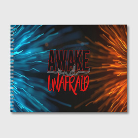 Альбом для рисования с принтом Awake unafraid в Санкт-Петербурге, 100% бумага
 | матовая бумага, плотность 200 мг. | alive | awake | look | my chemical | rok | romance | sunshine | unafraid