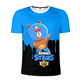 Мужская футболка 3D спортивная с принтом BRAWL STARS EL BROWN. в Санкт-Петербурге, 100% полиэстер с улучшенными характеристиками | приталенный силуэт, круглая горловина, широкие плечи, сужается к линии бедра | 