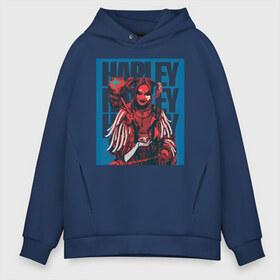 Мужское худи Oversize хлопок с принтом Harley Quinn Harley Quinn в Санкт-Петербурге, френч-терри — 70% хлопок, 30% полиэстер. Мягкий теплый начес внутри —100% хлопок | боковые карманы, эластичные манжеты и нижняя кромка, капюшон на магнитной кнопке | birds of prey | harley quinn | марго робби | потрясающая история харли квин | харли квин | хищные птицы