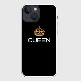 Чехол для iPhone 13 mini с принтом Королева в Санкт-Петербурге,  |  | для двоих | королева | корона | парные | подарок девушке | подарок ей | подарок жене