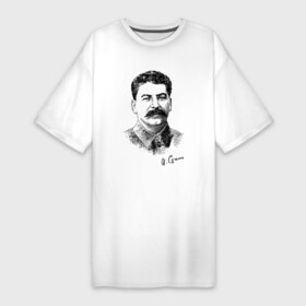 Платье-футболка хлопок с принтом Товарищ Сталин в Санкт-Петербурге,  |  | джугашвилли | иосиф виссарионович сталин | иосиф сталин | коба | сталин | товарищ сталин