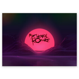 Поздравительная открытка с принтом MCR Logo в Санкт-Петербурге, 100% бумага | плотность бумаги 280 г/м2, матовая, на обратной стороне линовка и место для марки
 | Тематика изображения на принте: 2007 | chemical | emo | logo | mcr | rock | romance | вокалист | группа | джерард | лого | рок | уэйн | эмо