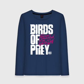 Женский лонгслив хлопок с принтом Birds of Prey logo в Санкт-Петербурге, 100% хлопок |  | birds of prey | harley quinn | марго робби | потрясающая история харли квин | харли квин | хищные птицы