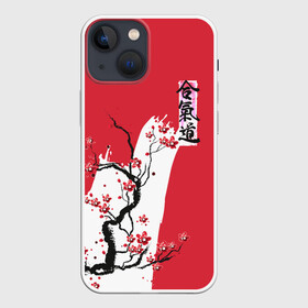 Чехол для iPhone 13 mini с принтом Сакура Айкидо в Санкт-Петербурге,  |  | aikido | аикидо | айкидо | восточные единоборства | единоборства | морихей уэсиба