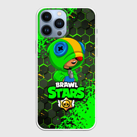 Чехол для iPhone 13 Pro Max с принтом BRAWL STARS LEON. в Санкт-Петербурге,  |  | Тематика изображения на принте: bib | brawl stars | colt | crow | el brown | leon | leon shark | max | moba | sally leon | shark | акула | берли | биби | бравл старс | браун | ворон | жанр | игра | кольт | леон | леон акула | макс | нита | шелли