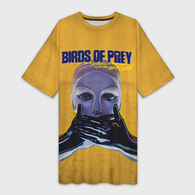 Платье-футболка 3D с принтом Birds of Prey Black mask в Санкт-Петербурге,  |  | birds of prey | black mask | harley quinn | потрясающая история харли квин | харли квин | хищные птицы | черная маска