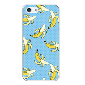 Чехол для iPhone 5/5S матовый с принтом Banana art в Санкт-Петербурге, Силикон | Область печати: задняя сторона чехла, без боковых панелей | banana | pop art | банан | бананы | поп арт