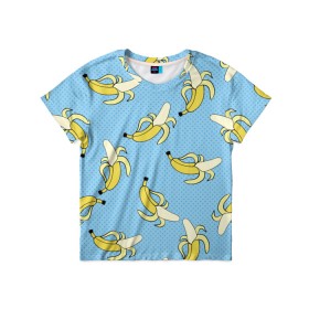 Детская футболка 3D с принтом Banana art в Санкт-Петербурге, 100% гипоаллергенный полиэфир | прямой крой, круглый вырез горловины, длина до линии бедер, чуть спущенное плечо, ткань немного тянется | banana | pop art | банан | бананы | поп арт