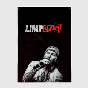 Постер с принтом Limp Bizkit в Санкт-Петербурге, 100% бумага
 | бумага, плотность 150 мг. Матовая, но за счет высокого коэффициента гладкости имеет небольшой блеск и дает на свету блики, но в отличии от глянцевой бумаги не покрыта лаком | limp bizkit | лимп бискит | музыка | рок