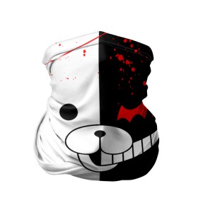 Бандана-труба 3D с принтом MONOKUMA в Санкт-Петербурге, 100% полиэстер, ткань с особыми свойствами — Activecool | плотность 150‒180 г/м2; хорошо тянется, но сохраняет форму | anime | bear | black  white | danganronpa | kurokuma | monodam | monokuma | monomi | monotaro | rabbit | school | shirokuma | аниме | главарь | мoноми | монокума | черно белый | школа