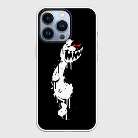 Чехол для iPhone 13 Pro с принтом MONOKUMA в темноте в Санкт-Петербурге,  |  | anime | bear | black | danganronpa | japan | monokuma | white | аниме | белое | медведь | монокума | черное | япония