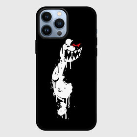 Чехол для iPhone 13 Pro Max с принтом MONOKUMA в темноте в Санкт-Петербурге,  |  | anime | bear | black | danganronpa | japan | monokuma | white | аниме | белое | медведь | монокума | черное | япония