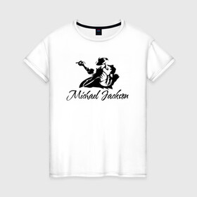 Женская футболка хлопок с принтом Танцующий в Санкт-Петербурге, 100% хлопок | прямой крой, круглый вырез горловины, длина до линии бедер, слегка спущенное плечо | майкл джексон чёрно белый силуэт