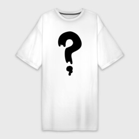 Платье-футболка хлопок с принтом Знак Вопроса в Санкт-Петербурге,  |  | футболка суса из гравити фолз