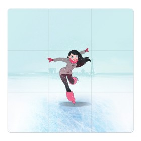 Магнитный плакат 3Х3 с принтом Фигурное катание в Санкт-Петербурге, Полимерный материал с магнитным слоем | 9 деталей размером 9*9 см | Тематика изображения на принте: figure skating | коньки | конькобежный спорт | фигурное катание