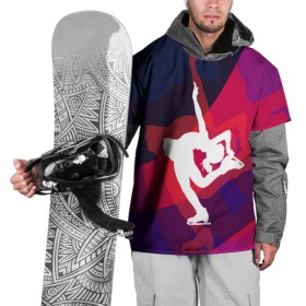 Накидка на куртку 3D с принтом Фигурное катание в Санкт-Петербурге, 100% полиэстер |  | figure skating | коньки | конькобежный спорт | фигурное катание