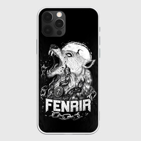 Чехол для iPhone 12 Pro с принтом Fenrir в Санкт-Петербурге, силикон | область печати: задняя сторона чехла, без боковых панелей | Тематика изображения на принте: fenrir | viking | vikings | викинг | викинги | волк | мех | мифология. русь | оскал | скандинавы | славяне | собака | фенрир | шерсть | язычник