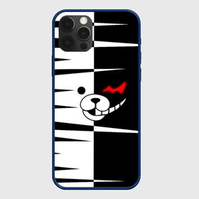 Чехол для iPhone 12 Pro с принтом MONOKUMA зубья в Санкт-Петербурге, силикон | область печати: задняя сторона чехла, без боковых панелей | danganronpa | monokuma | trigger happy havoc | аниме | игрушка | манга | медведь | монокума | монохром | мягкая игрушка робот | робот