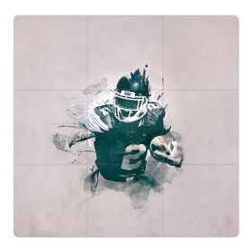 Магнитный плакат 3Х3 с принтом Player number 2 в Санкт-Петербурге, Полимерный материал с магнитным слоем | 9 деталей размером 9*9 см | американский футбол | мяч | футбол