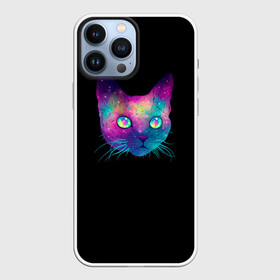 Чехол для iPhone 13 Pro Max с принтом Котейка в Санкт-Петербурге,  |  | cat | space | глаза | голова | животное | звезды | космос | кот | кошка | усы