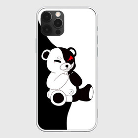 Чехол для iPhone 12 Pro с принтом MONOKUMA сидит  в Санкт-Петербурге, силикон | область печати: задняя сторона чехла, без боковых панелей | danganronpa | eye | monokuma | аватар | антагонист | глаз | игрушка | медведь | монокума | мягкая | панда | робот