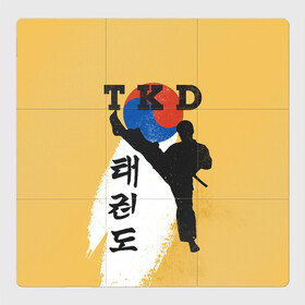 Магнитный плакат 3Х3 с принтом TKD в Санкт-Петербурге, Полимерный материал с магнитным слоем | 9 деталей размером 9*9 см | Тематика изображения на принте: taekwondo | восточные единоборства | единоборства | теквондо | тхэквондо | тэквондо