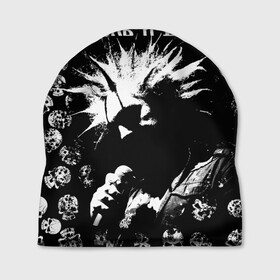 Шапка 3D с принтом Король и Шут + Анархия (спина) в Санкт-Петербурге, 100% полиэстер | универсальный размер, печать по всей поверхности изделия | Тематика изображения на принте: punk | rock | skull | киш | король | король и шут | михаил горшенев | панки | рок | русский рок | черепа | шут