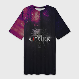 Платье-футболка 3D с принтом Ведьмак Witcher в Санкт-Петербурге,  |  | geralt | neflix | serial | serials | witcher | ведьмак | геральт | сериал | сериалы | цирилла