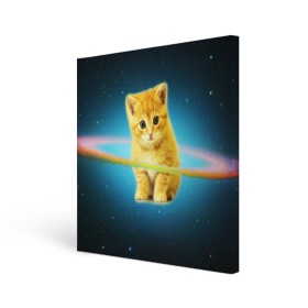 Холст квадратный с принтом Рыжий Котик в Санкт-Петербурге, 100% ПВХ |  | cat | cats | животные | киса | киска | кот | котики | коты | котэ | кошка | природа