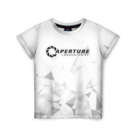 Детская футболка 3D с принтом PORTAL в Санкт-Петербурге, 100% гипоаллергенный полиэфир | прямой крой, круглый вырез горловины, длина до линии бедер, чуть спущенное плечо, ткань немного тянется | Тематика изображения на принте: 