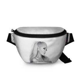 Поясная сумка 3D с принтом Ariana Grande (Ариана Гранде) в Санкт-Петербурге, 100% полиэстер | плотная ткань, ремень с регулируемой длиной, внутри несколько карманов для мелочей, основное отделение и карман с обратной стороны сумки застегиваются на молнию | 