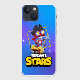 Чехол для iPhone 13 mini с принтом Brawl Stars. Carl в Санкт-Петербурге,  |  | Тематика изображения на принте: bo | brawl | brock | bull | colt | dynamike | elprimo | jessie | leon | moba | nita | shelly | stars | бо | брок | булл | джесси | динамайк | кольт | леон | нита | шелли | эльпримо