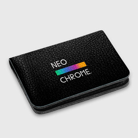 Картхолдер с принтом с принтом NEO CHROME в Санкт-Петербурге, натуральная матовая кожа | размер 7,3 х 10 см; кардхолдер имеет 4 кармана для карт; | rgb | контрастный | круг | металл | мудрость | мысль | надпись | палитра | радуга | радужный | символ | сфера | текст | фраза | цветной | яркий