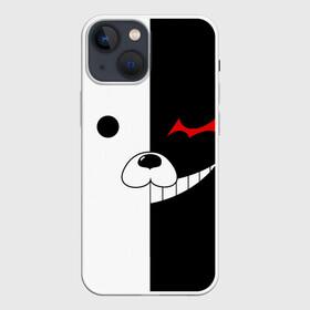 Чехол для iPhone 13 mini с принтом Monokuma в Санкт-Петербурге,  |  | anime | character | dangan ronpa | kawai | manga | аниме | анимэ | глаз | данганронпа | двухцветная | директор | злодей | из | изображение | кавай | крутой | лицо | манга | медведь | милый | мишка | на груди | необычный | нос