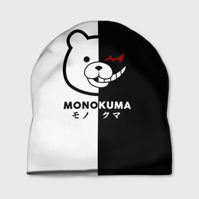 Шапка 3D с принтом _Monokuma_ в Санкт-Петербурге, 100% полиэстер | универсальный размер, печать по всей поверхности изделия | Тематика изображения на принте: anime | character | dangan ronpa | kawai | manga | аниме | анимэ | глаз | данганронпа | двухцветная | директор | злодей | из | изображение | кавай | крутой | лицо | манга | медведь | милый | мишка | на груди | необычный | нос