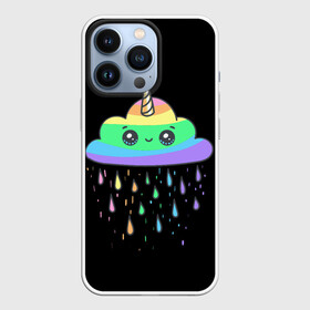 Чехол для iPhone 13 Pro с принтом радужный единорог в Санкт-Петербурге,  |  | like | likee | rainbow | единорог | лайк | облоко | радужный единорог | тучка