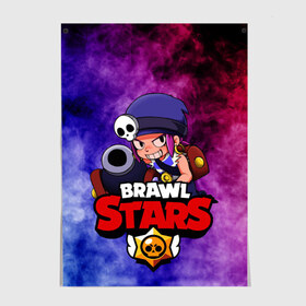 Постер с принтом Brawl Stars - Penny в Санкт-Петербурге, 100% бумага
 | бумага, плотность 150 мг. Матовая, но за счет высокого коэффициента гладкости имеет небольшой блеск и дает на свету блики, но в отличии от глянцевой бумаги не покрыта лаком | brawl | penny | stars | герой | игра | компьютерная | мобильная | пенни