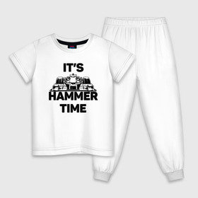 Детская пижама хлопок с принтом Its hammer time в Санкт-Петербурге, 100% хлопок |  брюки и футболка прямого кроя, без карманов, на брюках мягкая резинка на поясе и по низу штанин
 | hammer time | lewis hamilton | льюис хэмильтон
