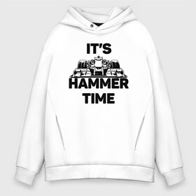 Мужское худи Oversize хлопок с принтом Its hammer time в Санкт-Петербурге, френч-терри — 70% хлопок, 30% полиэстер. Мягкий теплый начес внутри —100% хлопок | боковые карманы, эластичные манжеты и нижняя кромка, капюшон на магнитной кнопке | hammer time | lewis hamilton | льюис хэмильтон